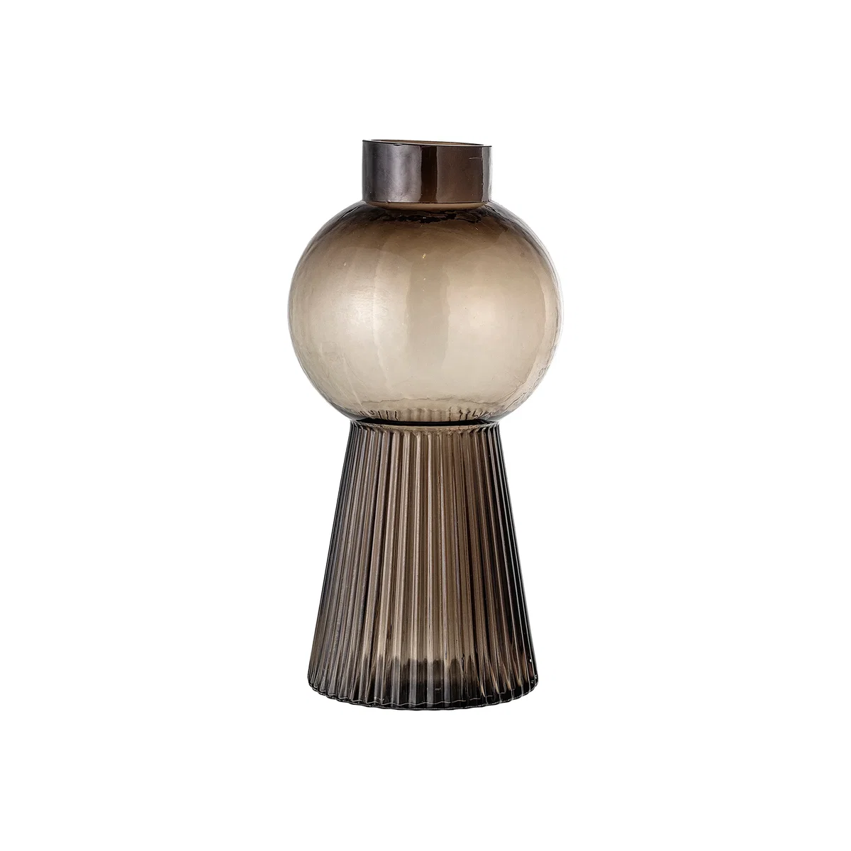 Bloomingville glass vase 33.5 cm brown – image 1