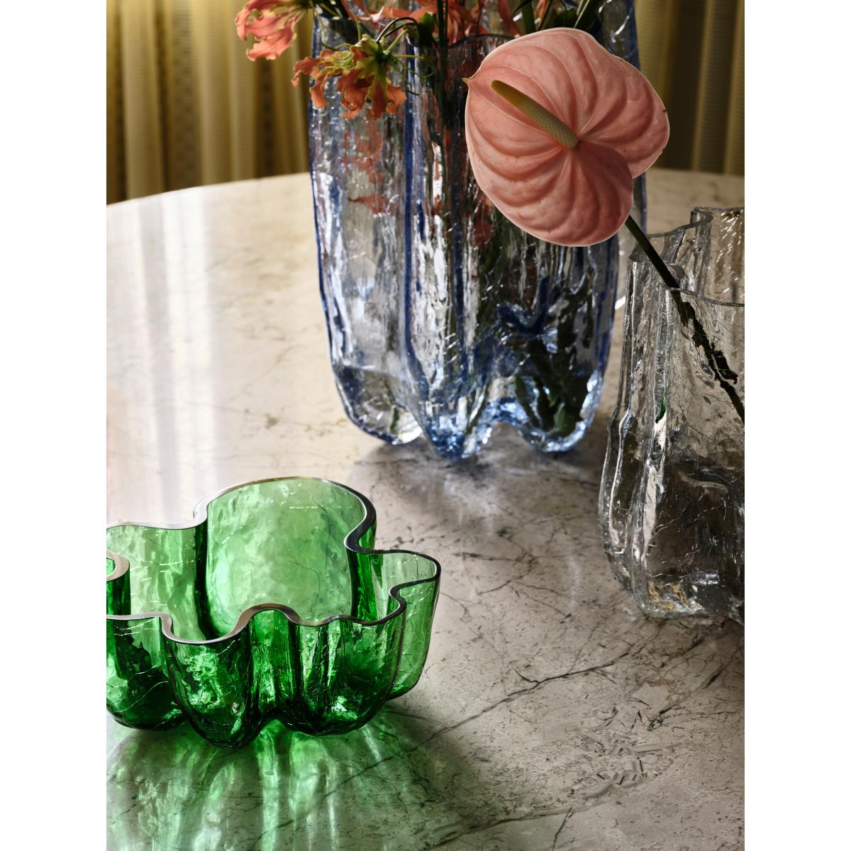 Kosta Boda Crackle vase 370 mm Circular glass – image 4
