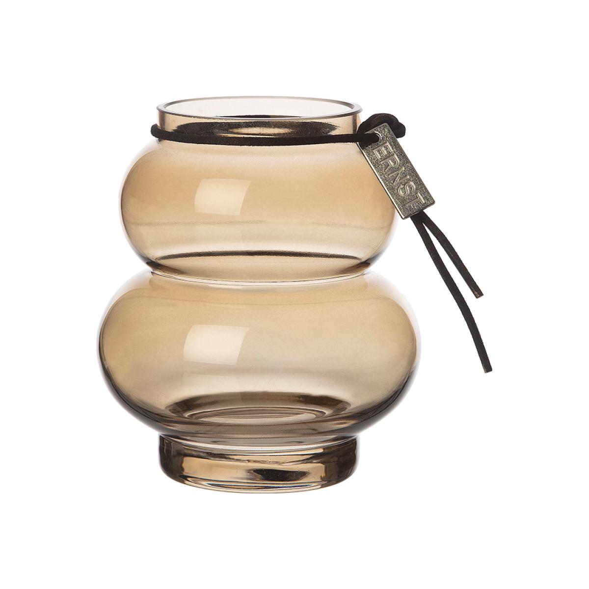 Ernst glass vase curve 10 cm Chestnut – image 1