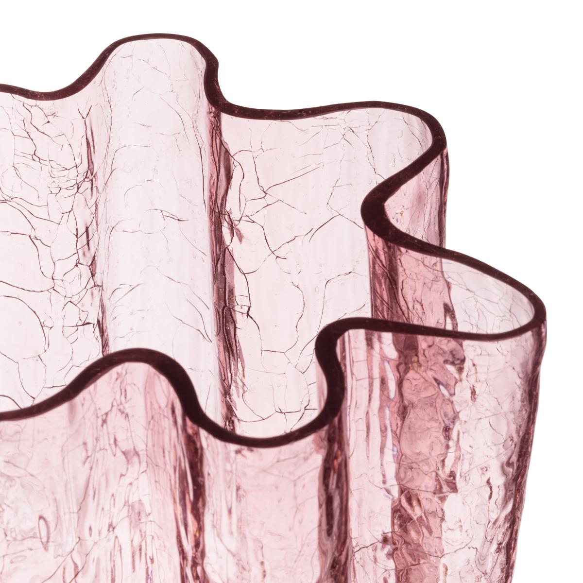 Kosta Boda Crackle vase 370 mm Pink – image 2