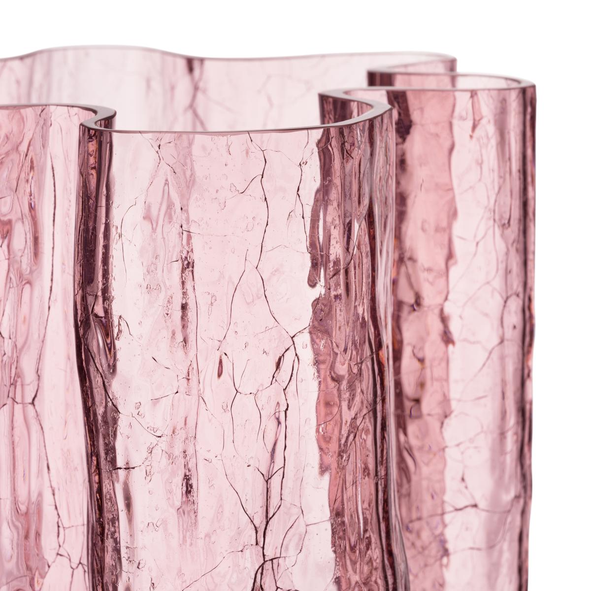 Kosta Boda Crackle vase 370 mm Pink – image 3