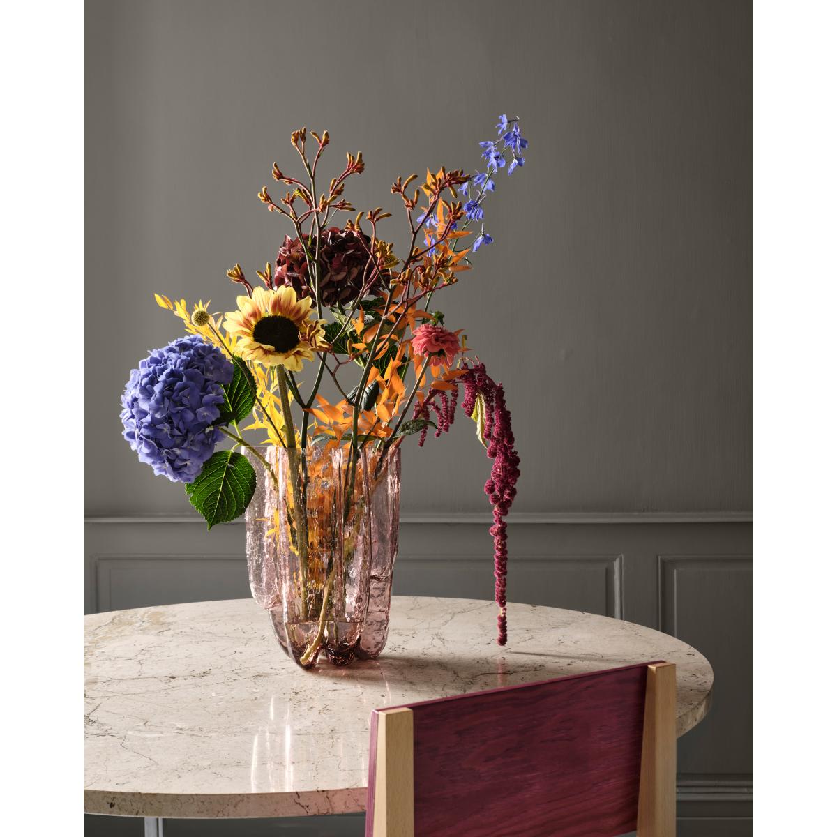 Kosta Boda Crackle vase 370 mm Pink – image 4