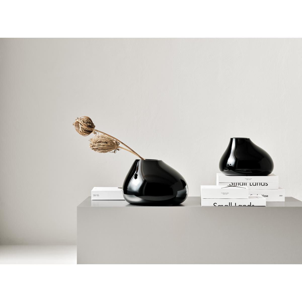 Orrefors Ebon vase 190 mm Black – image 5