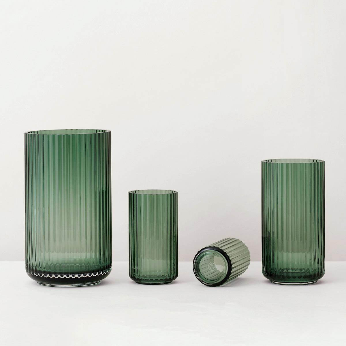 Lyngby vase glass Copenhagen green 38 cm – image 2