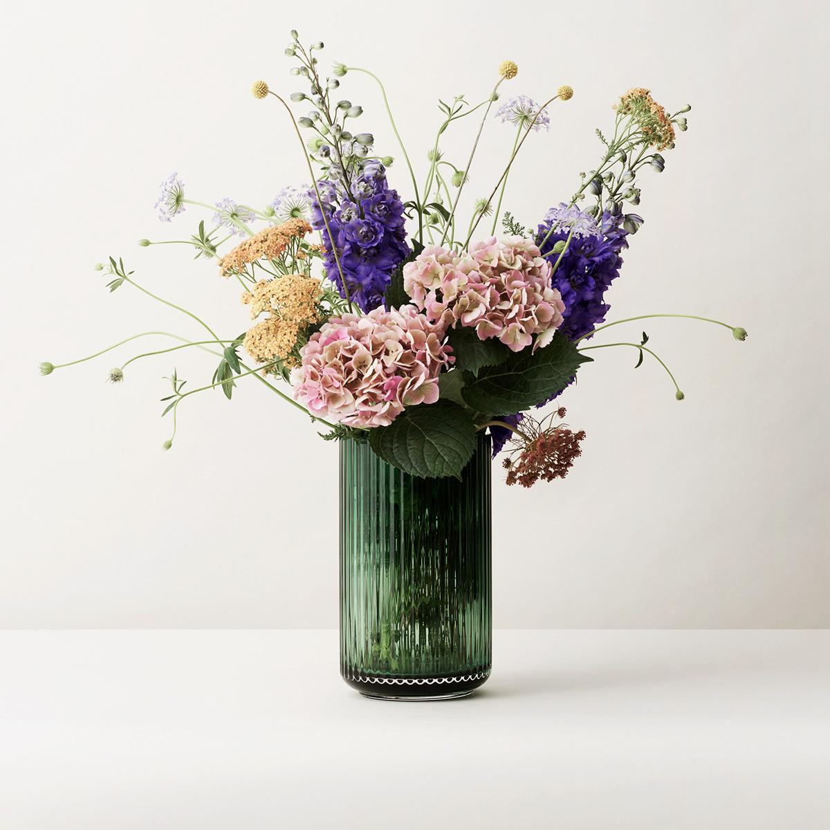 Lyngby vase glass Copenhagen green 38 cm – image 3