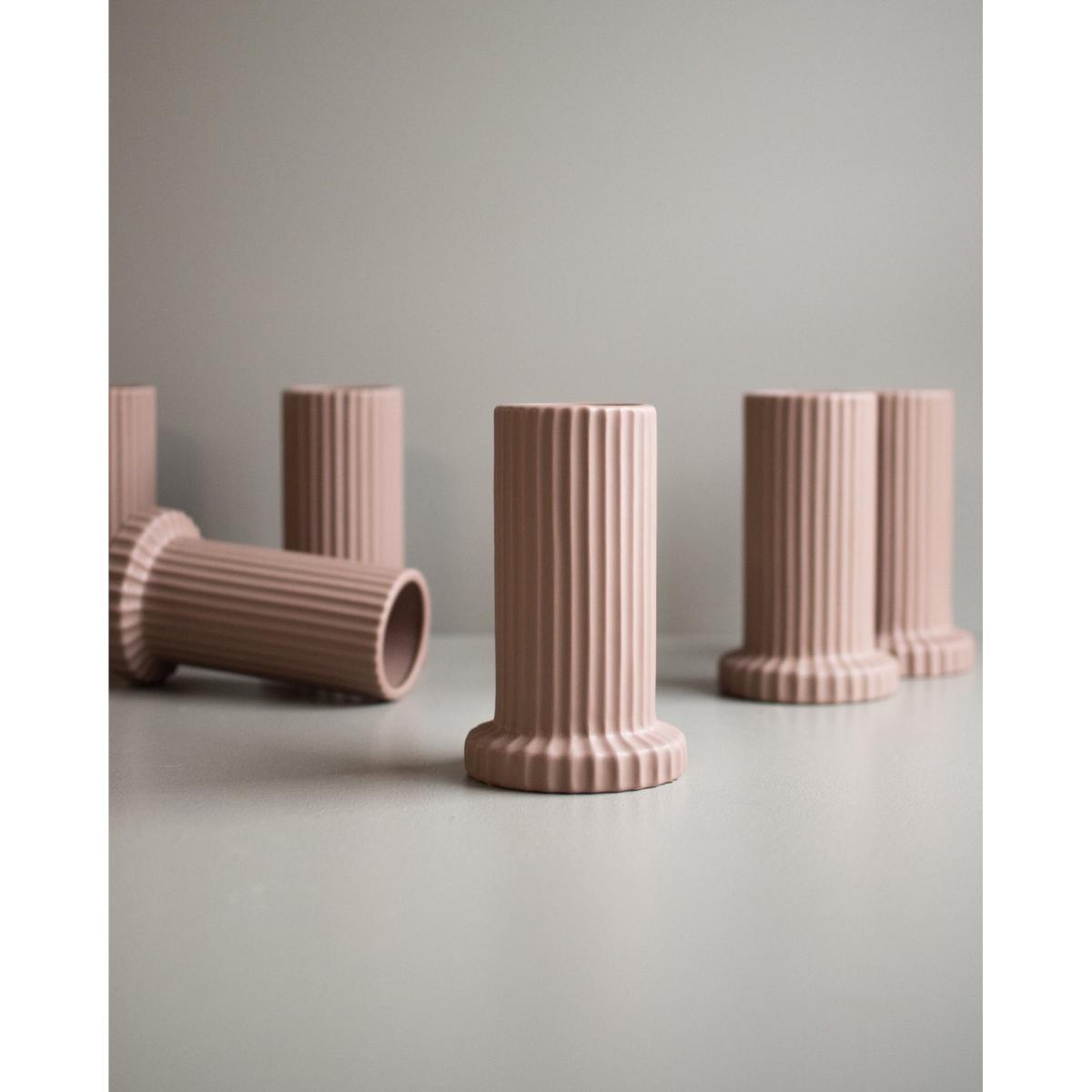 Stripe vase 18 cm Apricot – image 2