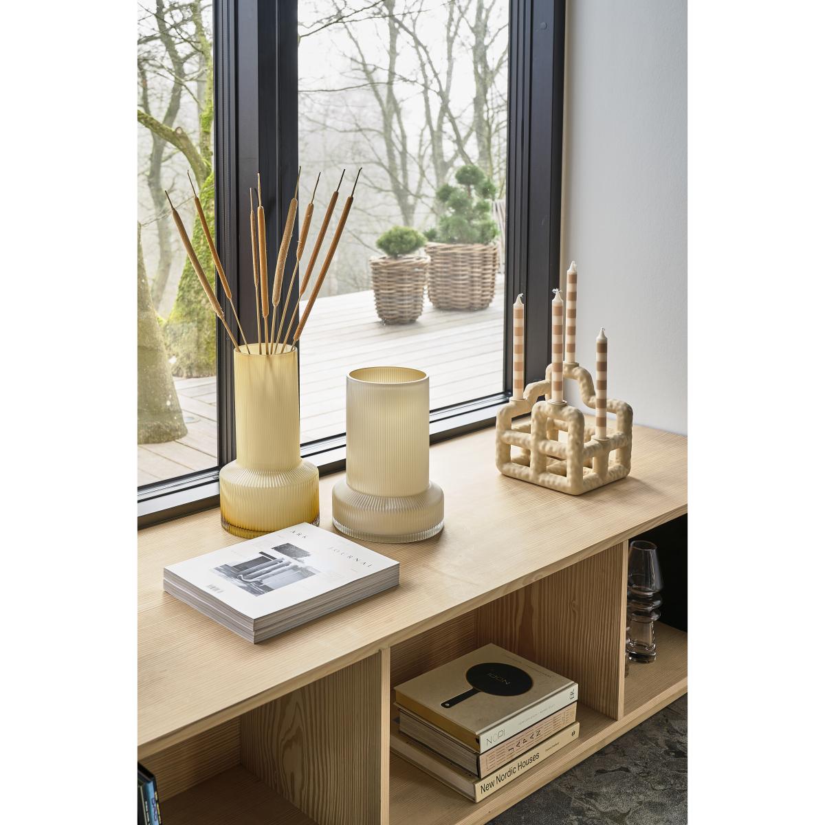 Villa Collection Hvils glass vase Ø19 Honey – image 2