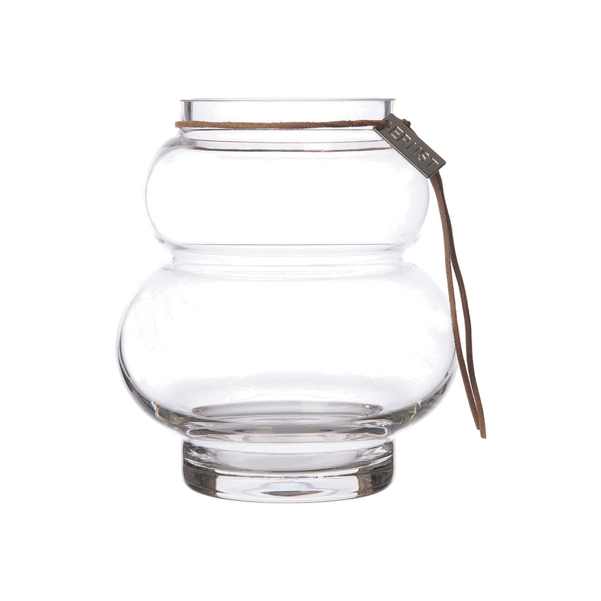 Ernst glass vase curved 14 cm Clear