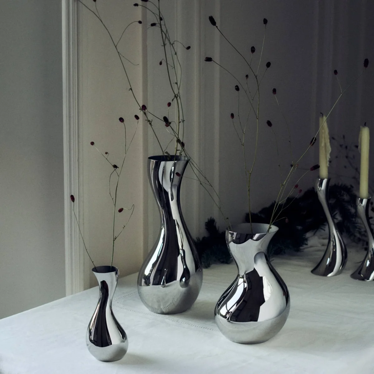 Georg Jensen Cobra vase Stainless steel small – image 2