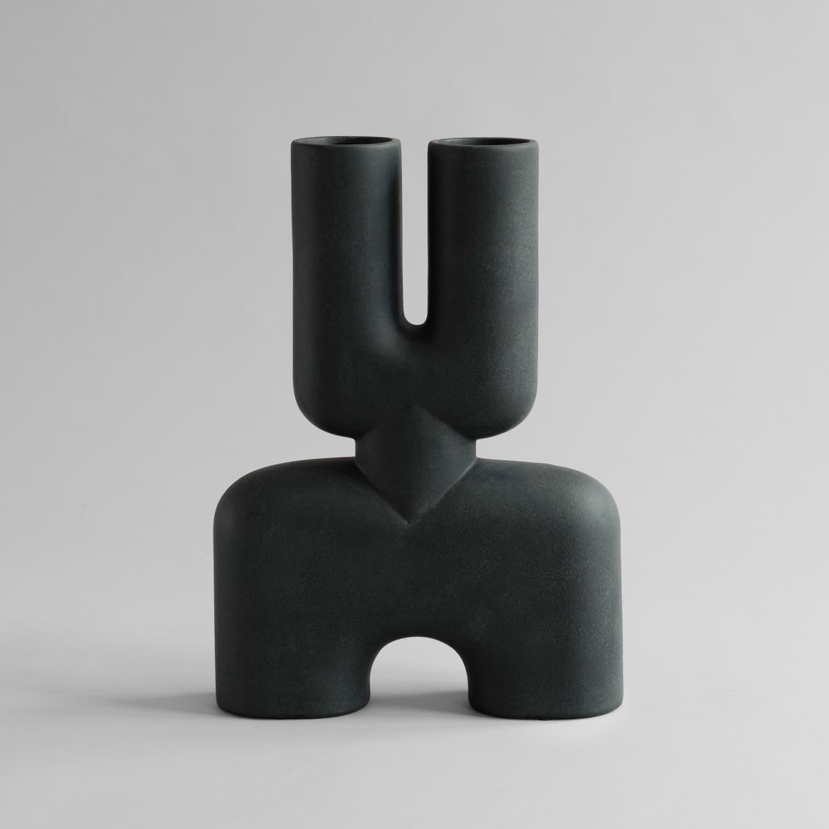 101 Copenhagen Cobra Double Medio vase 34x47 cm Black – image 2