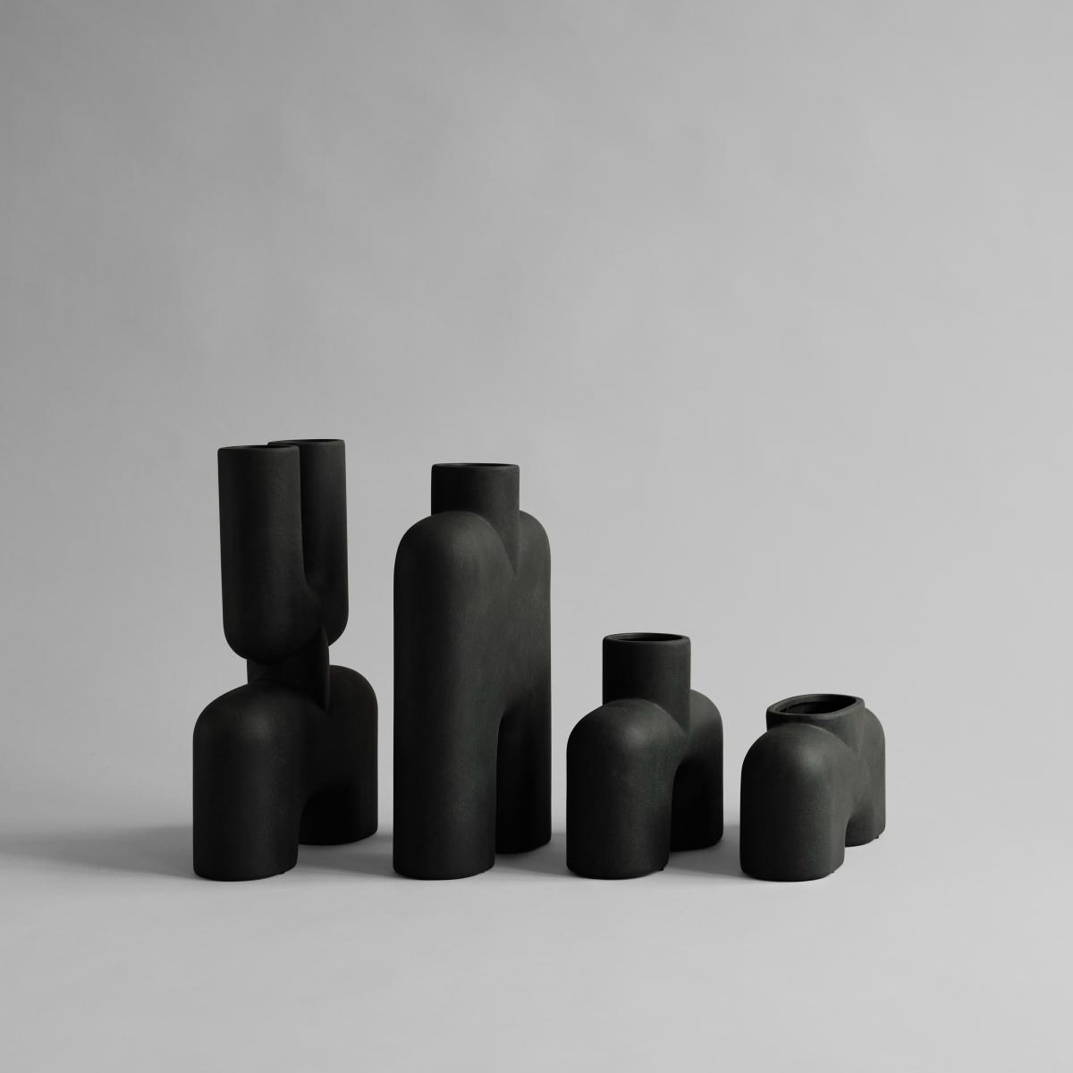 101 Copenhagen Cobra Double Medio vase 34x47 cm Black – image 3