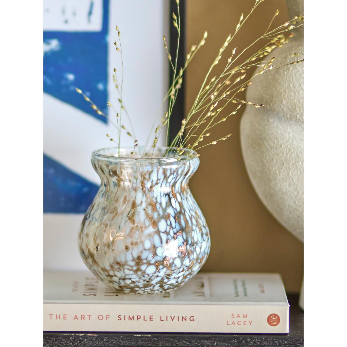 Bloomingville Jazmine vase Ø8x8 cm Gold-glass – image 3