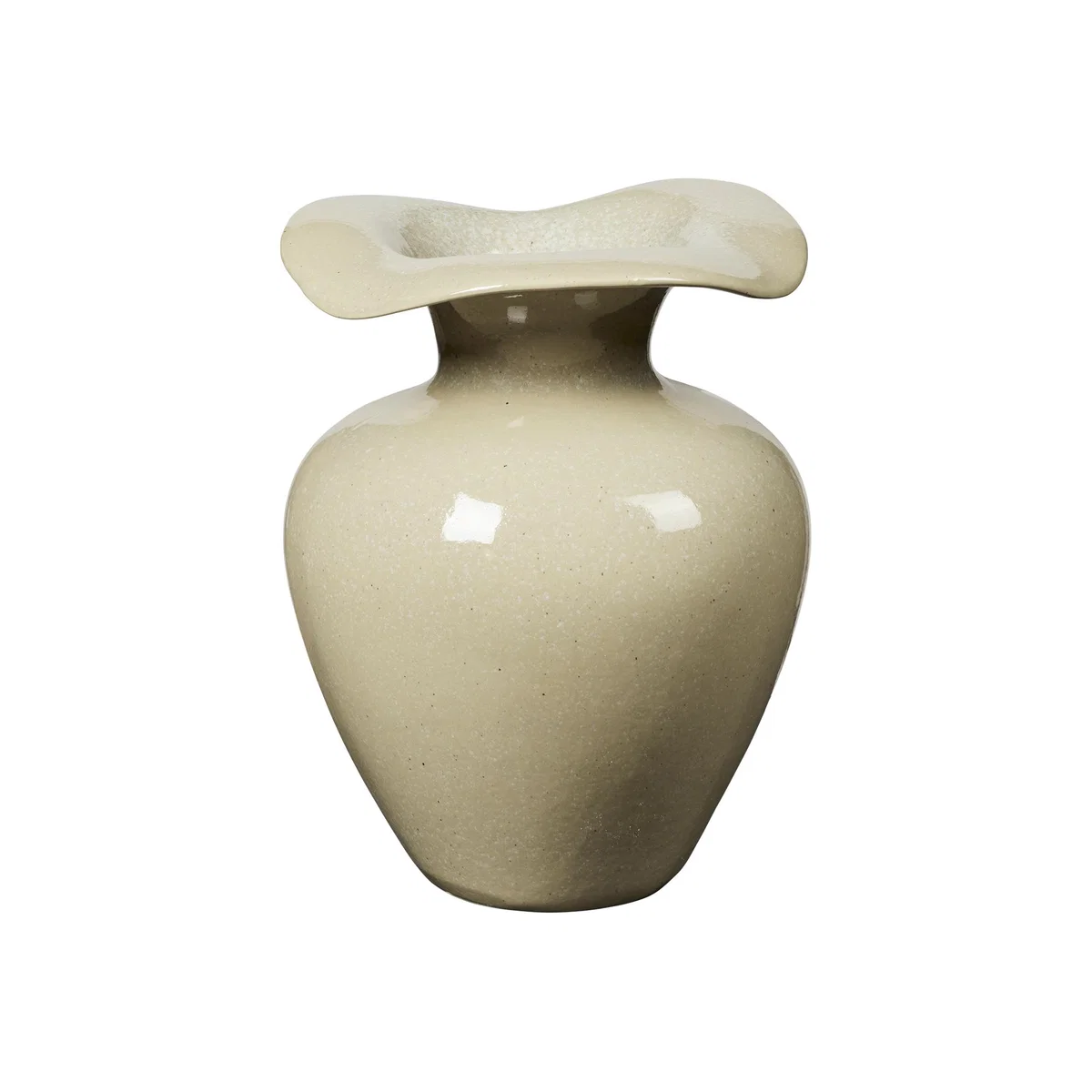 Broste Copenhagen Florentina vase M 32 cm Beige – image 1