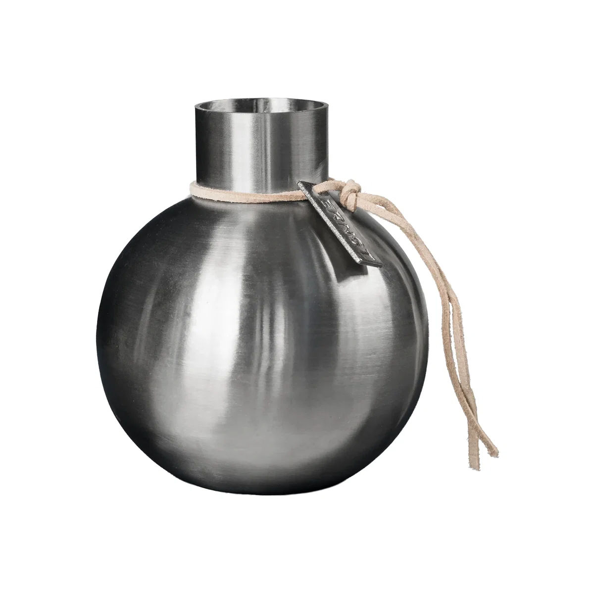 ERNST Ernst brushed steel vase Ø7.5x9.5 cm – image 1