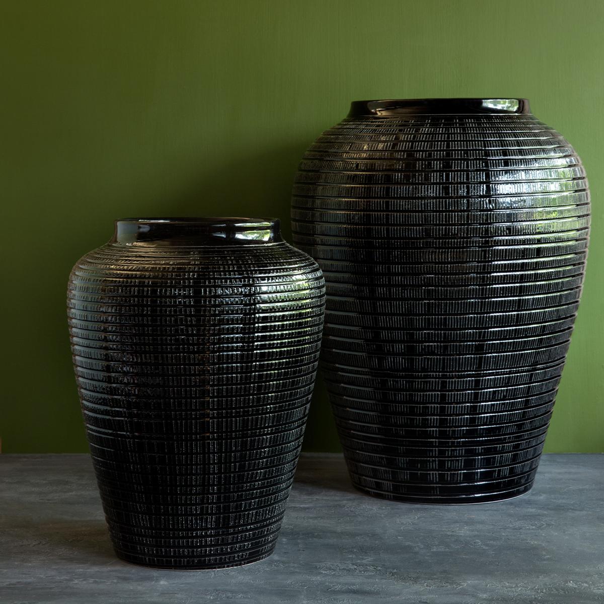 Bergs Potter Willow vase glazed 30 cm Black diamond – image 2