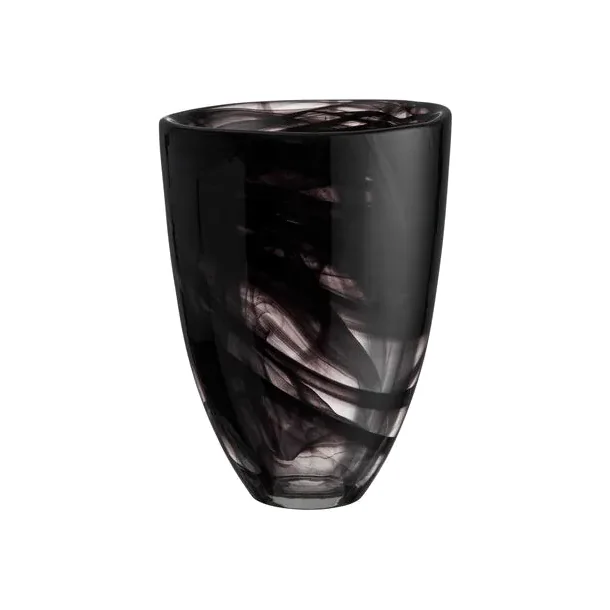 Kosta Boda Contrast vase 200 mm Black-black – image 1