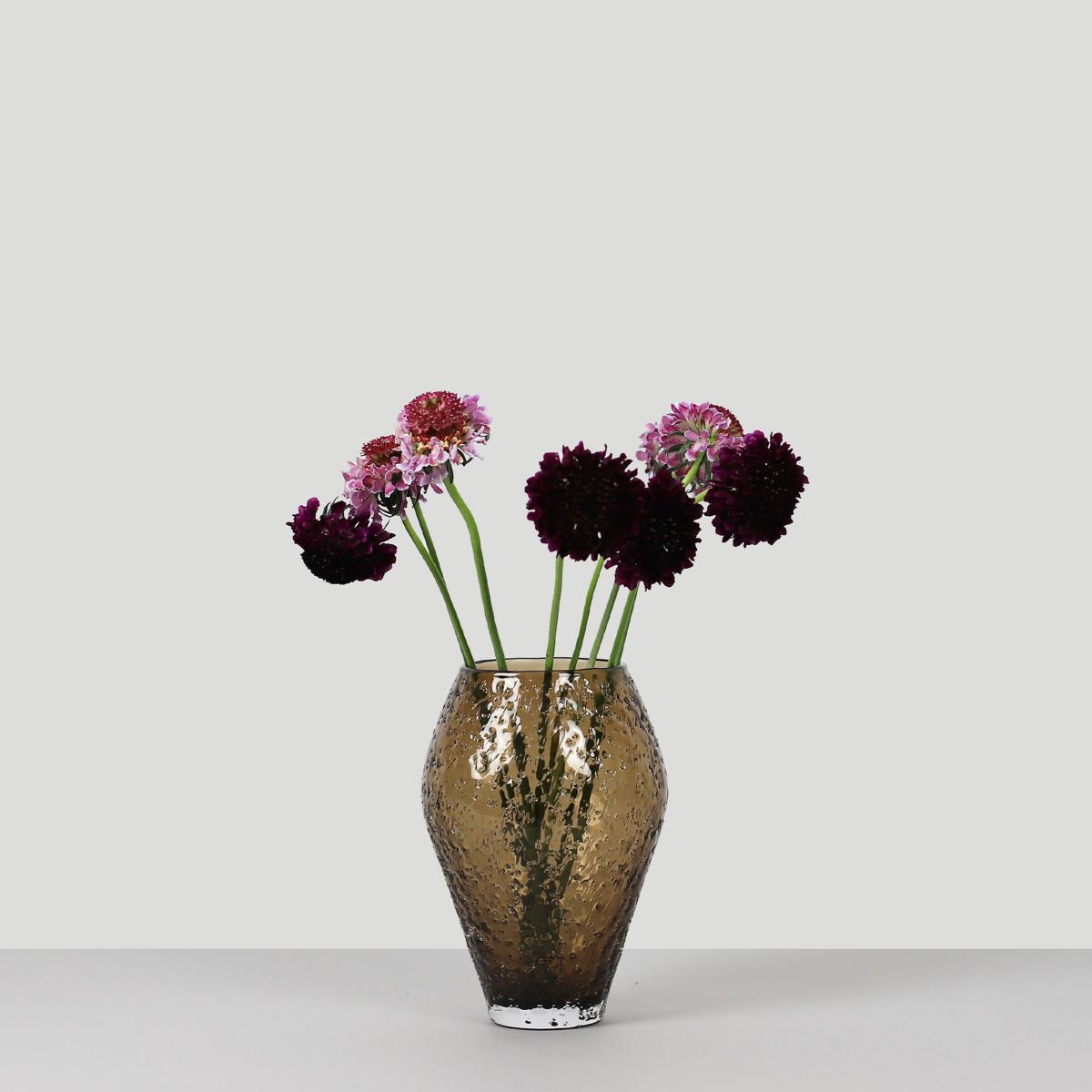 Ro Collection Crushed glass vase small Sepia brown – image 2