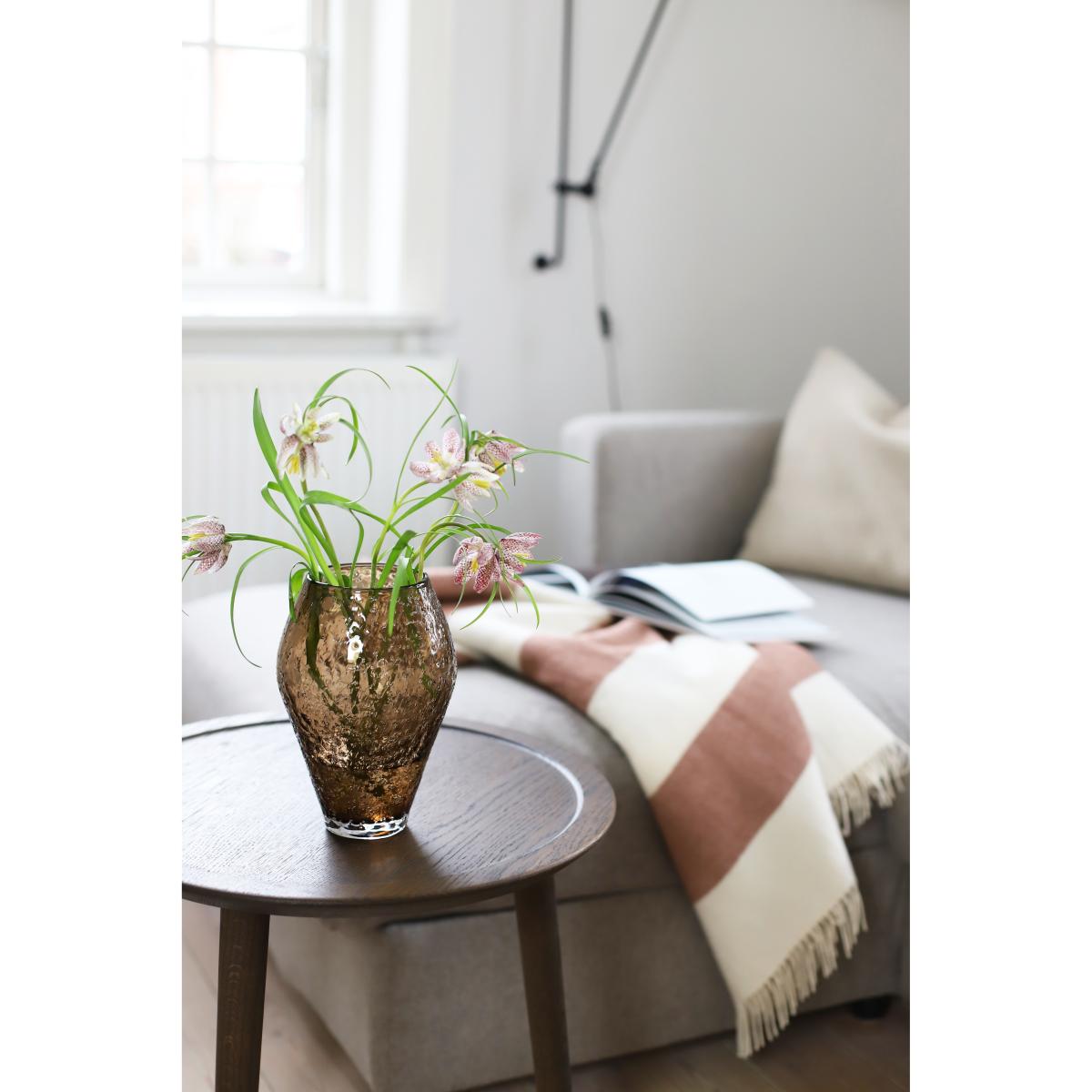 Ro Collection Crushed glass vase small Sepia brown – image 4