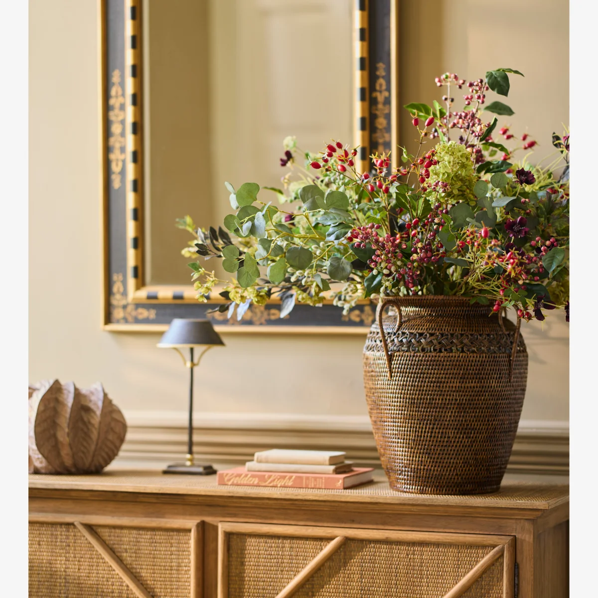 OKA, Indah Rattan Vase - Antique Brown, Vase – image 1