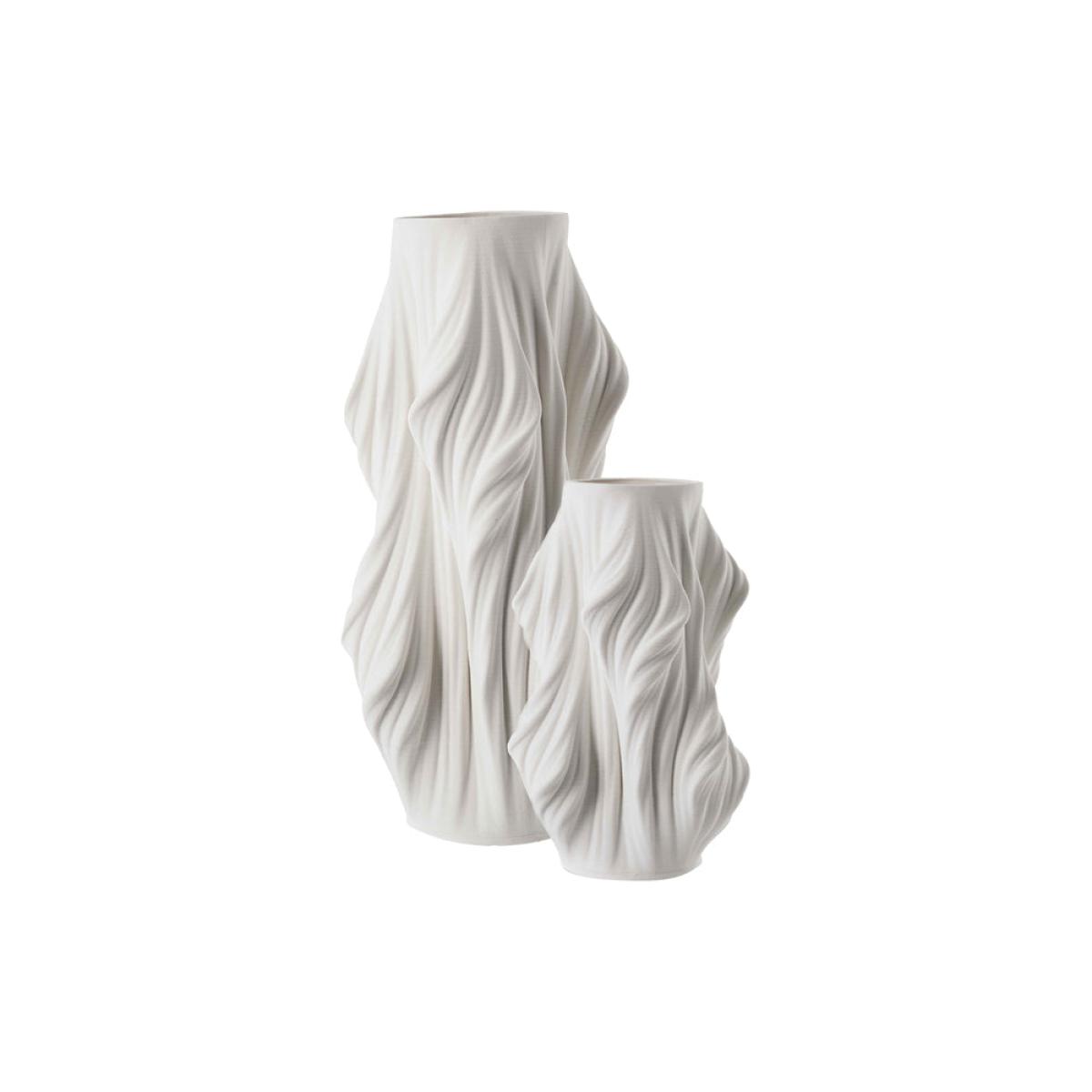 Liang & Eimil Waven 3D Printed Ceramic Vase Large White – image 2