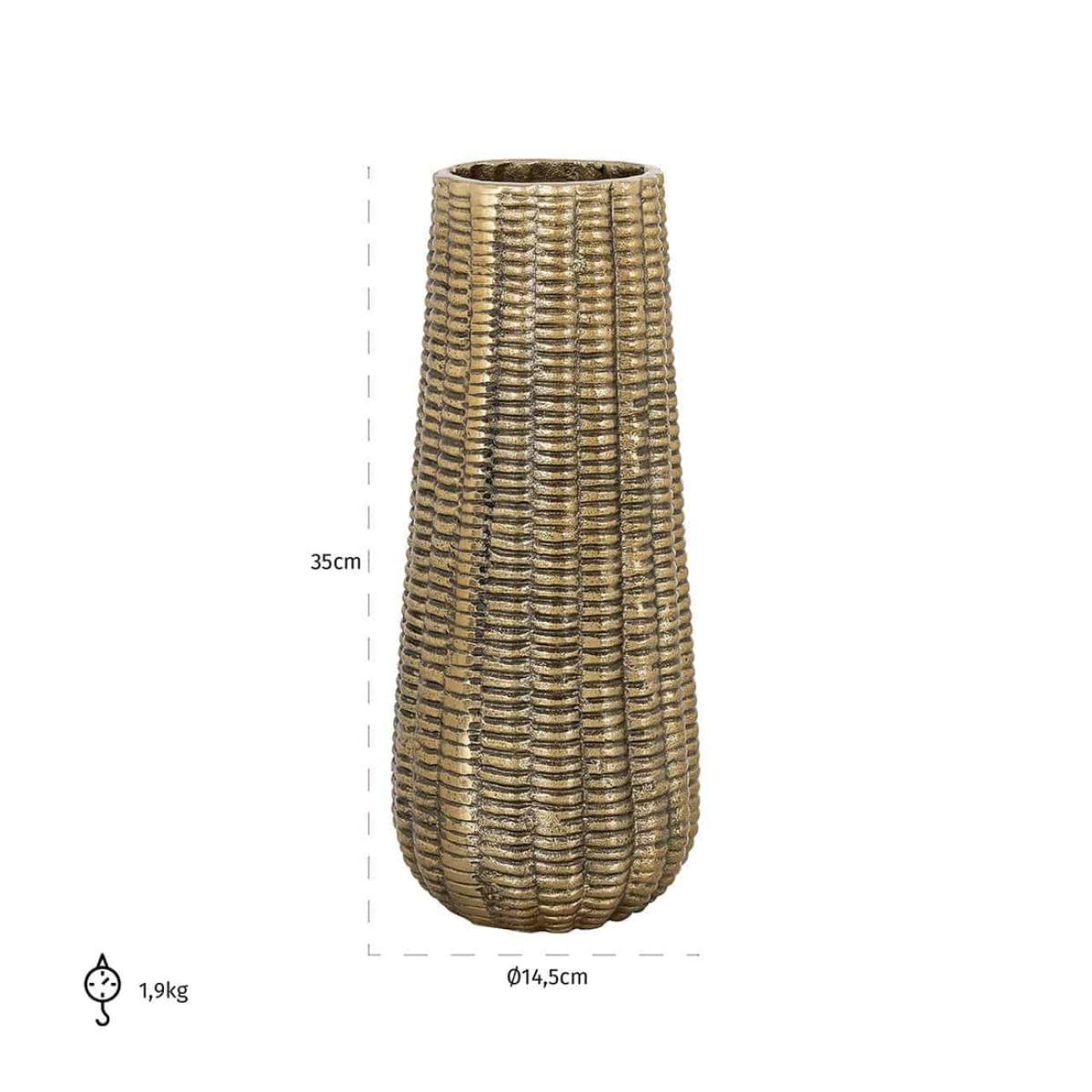 Richmond Interiors Vase Loran in Brushed Gold - Small – image 2