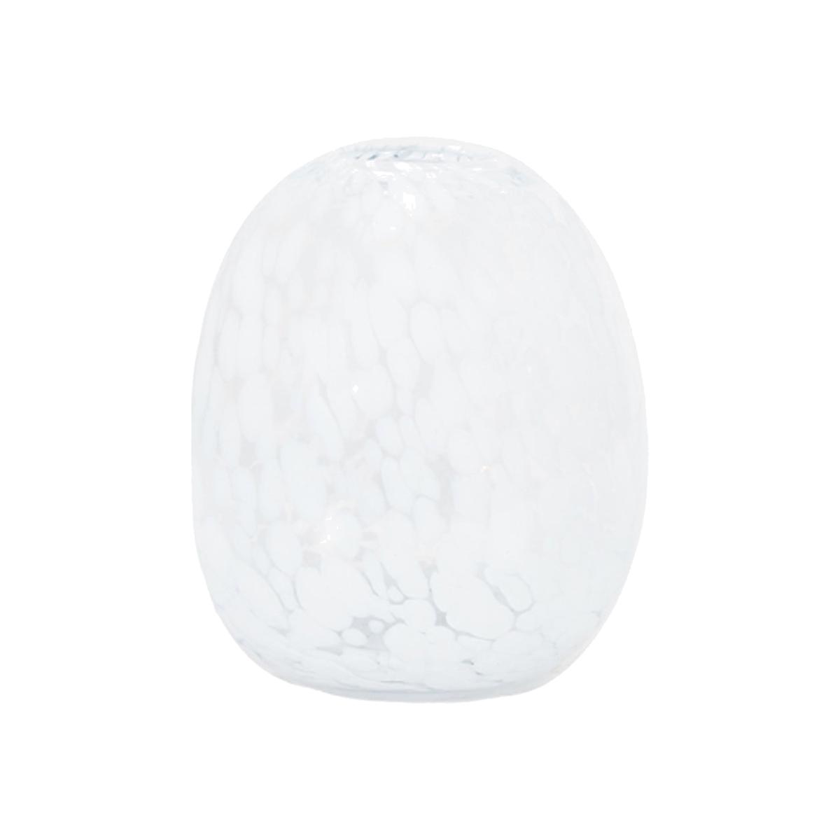 Gallery Interiors Lemme Vase in Clear White Speckle / Large