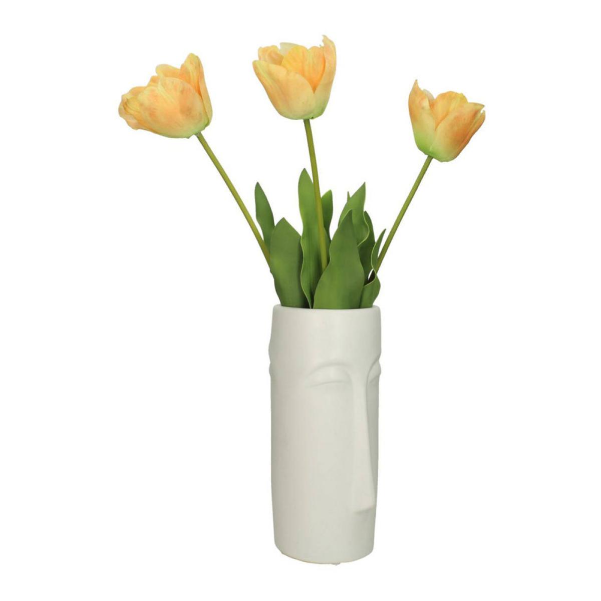 Libra Silhouette Face Ceramic White 29 cm Vase – image 2
