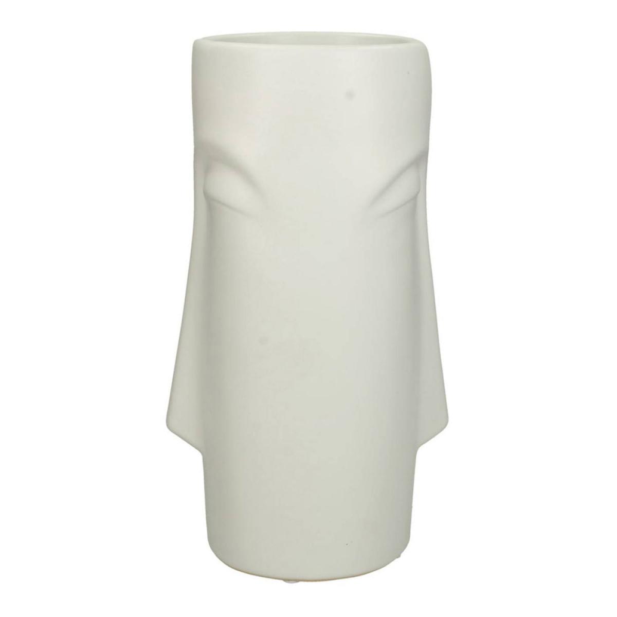 Libra Silhouette Face Ceramic White 29 cm Vase – image 3