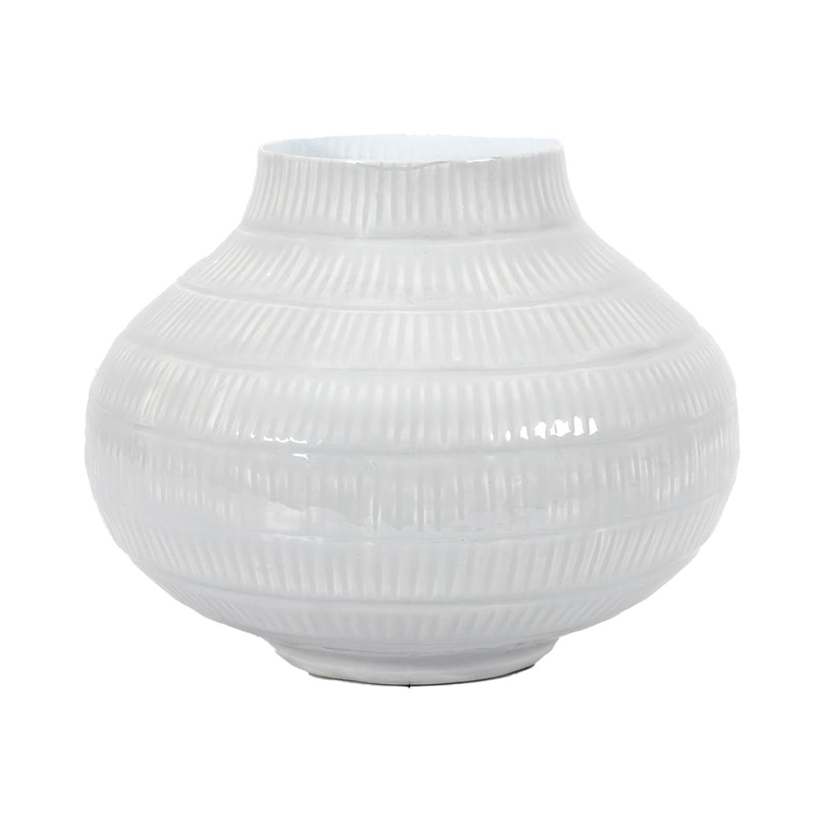 Gallery Interiors Emery Vase in Pale Grey