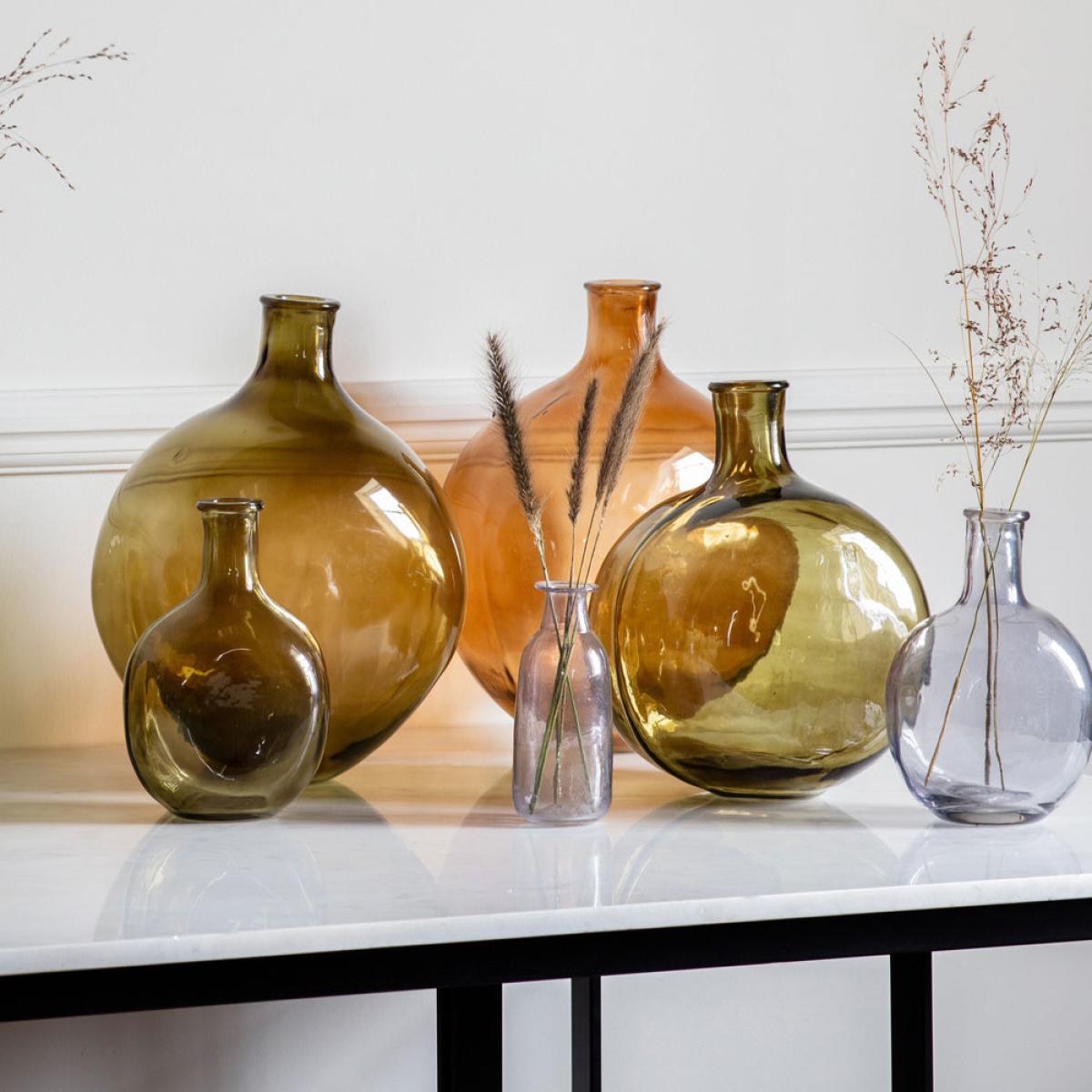 Gallery Interiors Set of 2 Zeman Bud Vase Grey – image 2