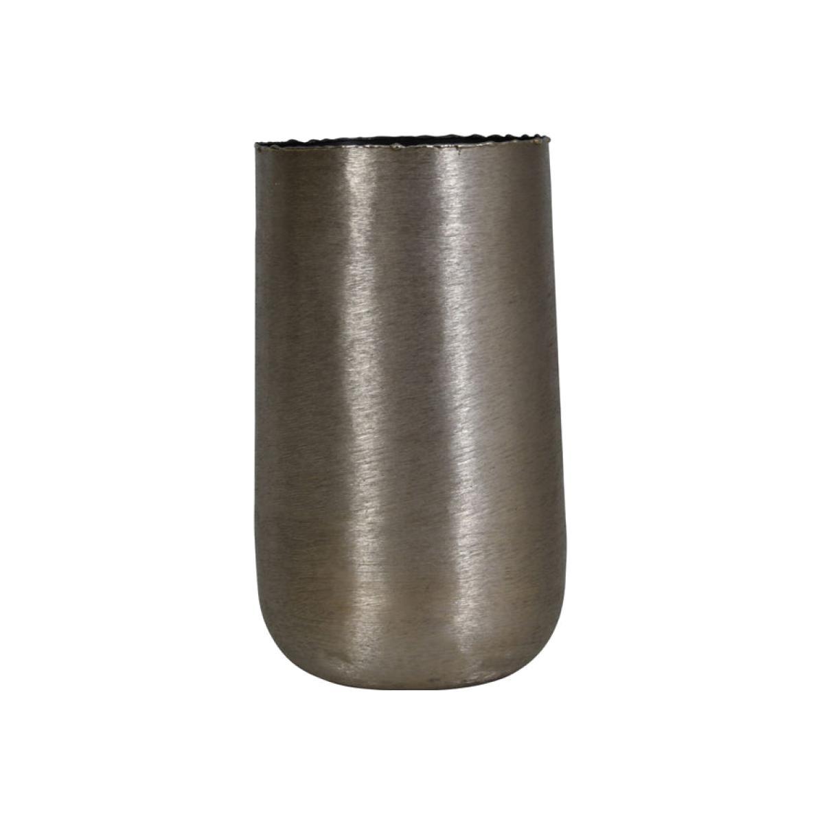 Libra Molten Metal Drum Brushed Vase Bronze – image 1