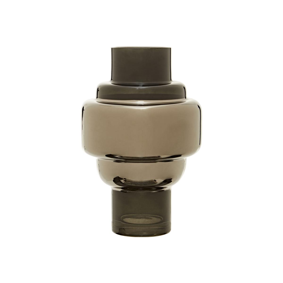 Olivia's Cadence Small Vase in Smoked Black & Silver