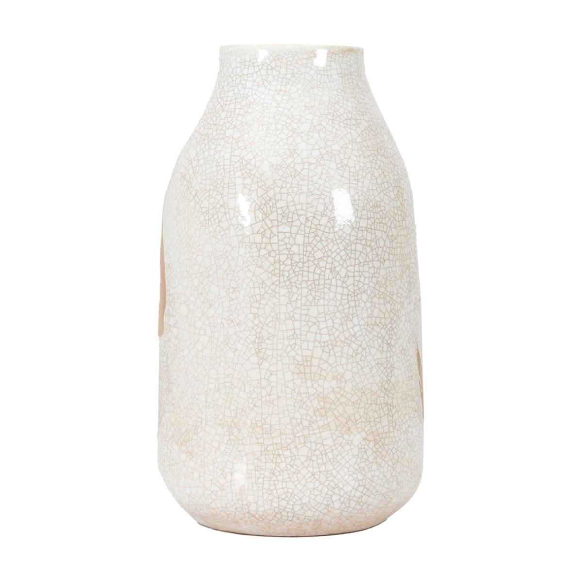 Gallery Interiors Yoya Vase in Reactive White & Brown / Large – image 8