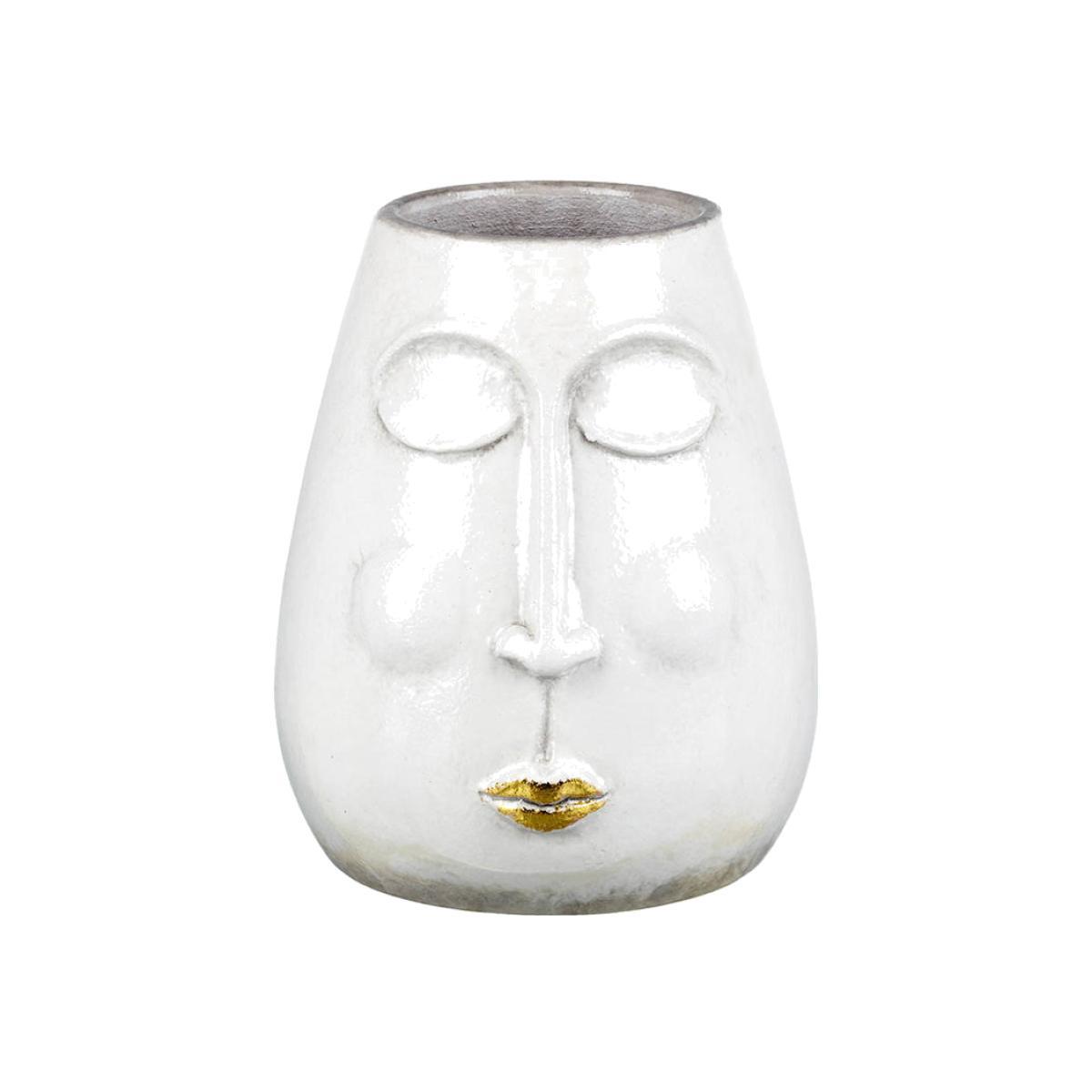 Olivia's Lippy Vase White and Gold – image 1
