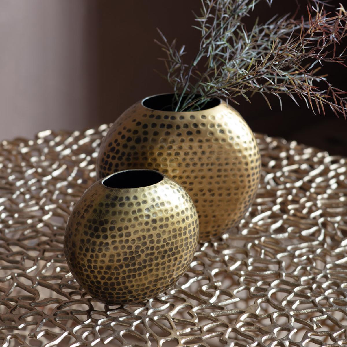 Gallery Interiors Large Juliana Vase in Antique Brass – image 2
