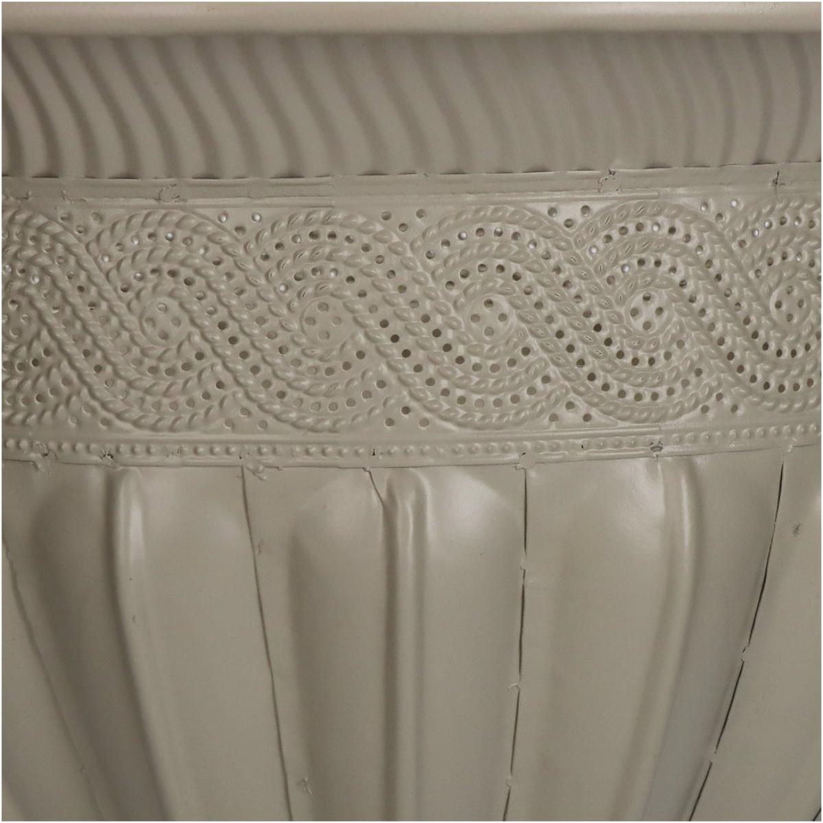 Libra Interiors Lola Planter in Metal Ivory – image 2