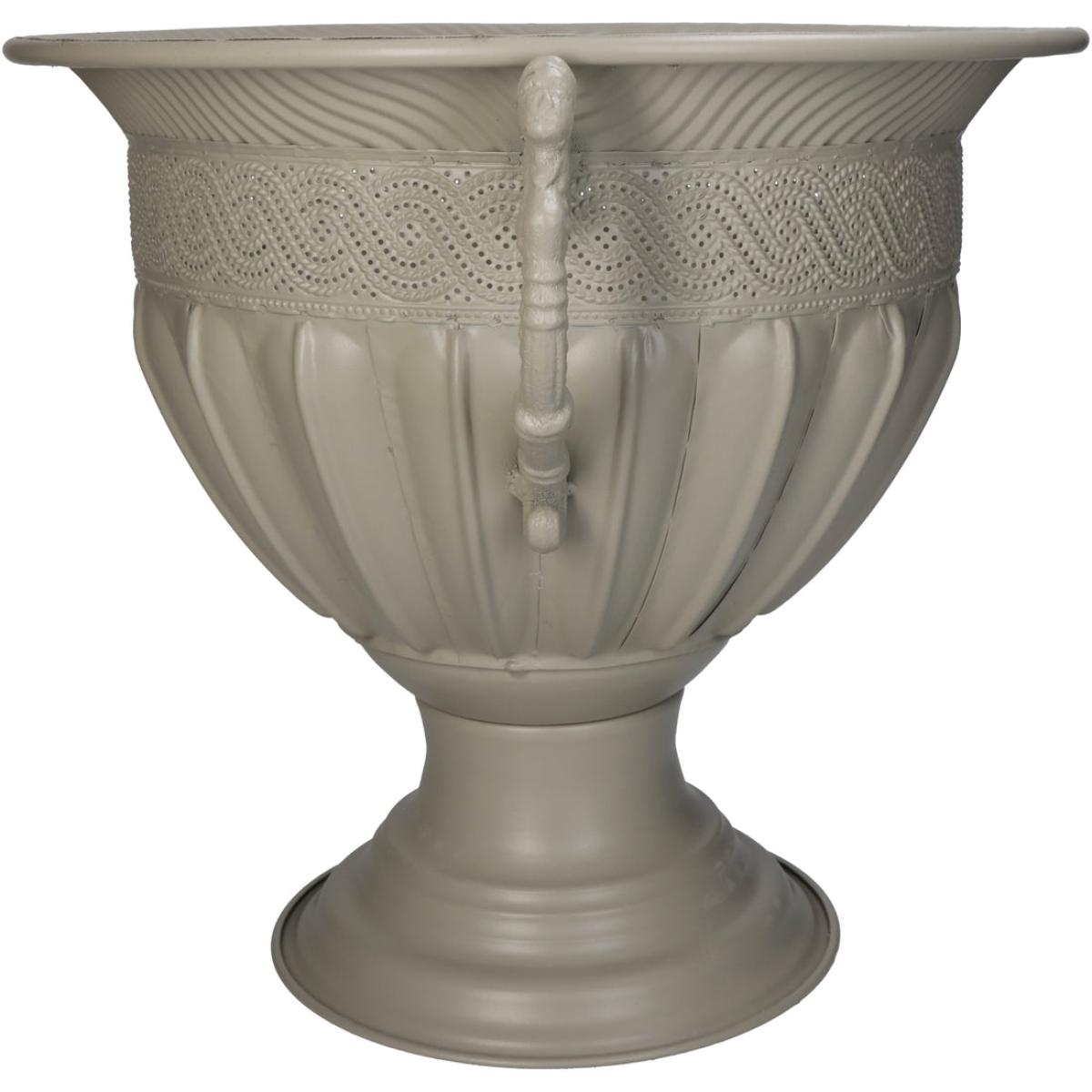 Libra Interiors Lola Planter in Metal Ivory – image 4