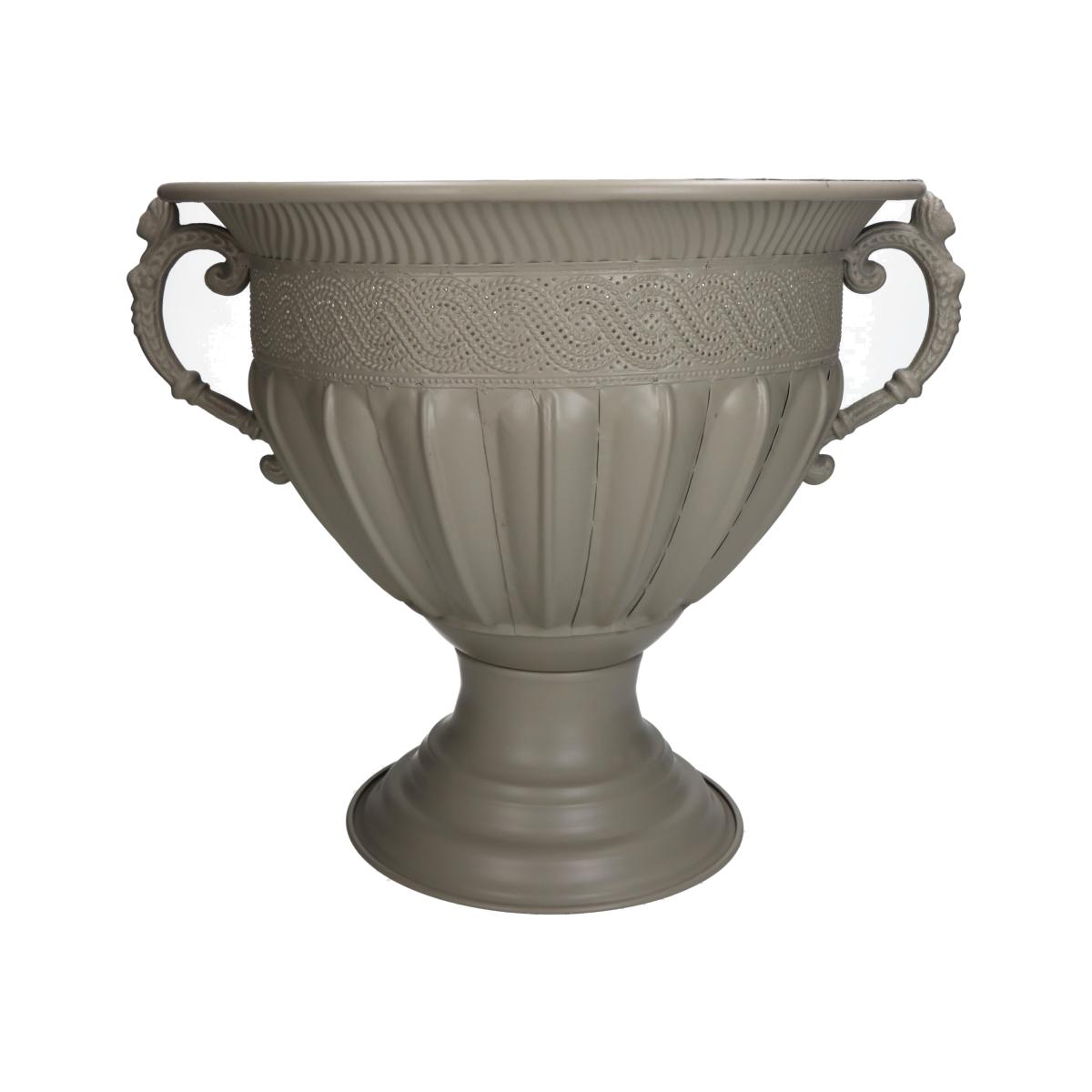 Libra Interiors Lola Planter in Metal Ivory – image 1