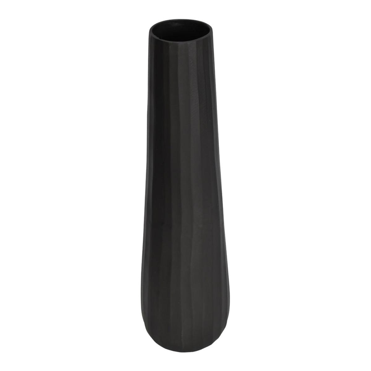 Libra Iconic Ripples Graphite Aluminium Tapered Vase Large – image 2