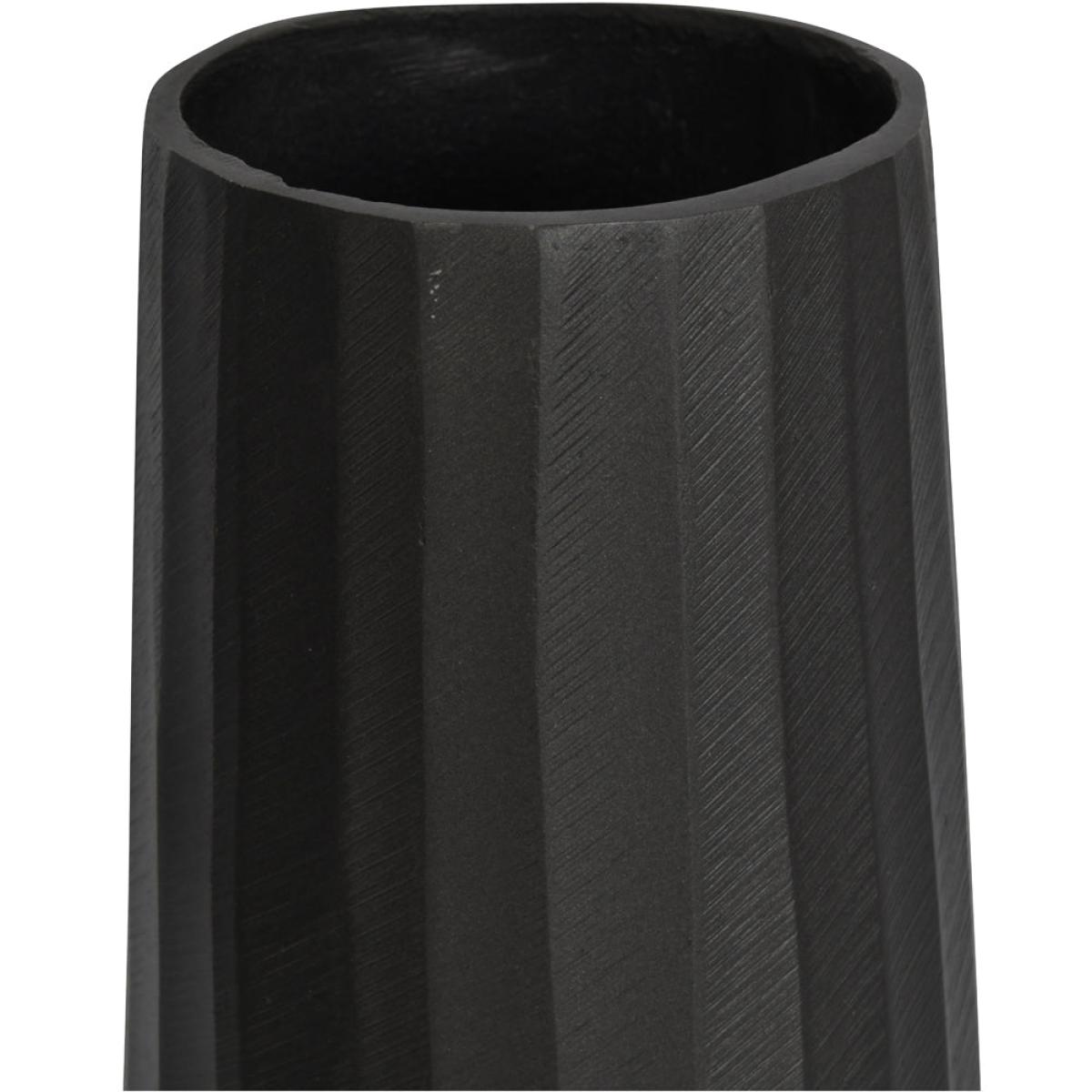 Libra Iconic Ripples Graphite Aluminium Tapered Vase Large – image 3