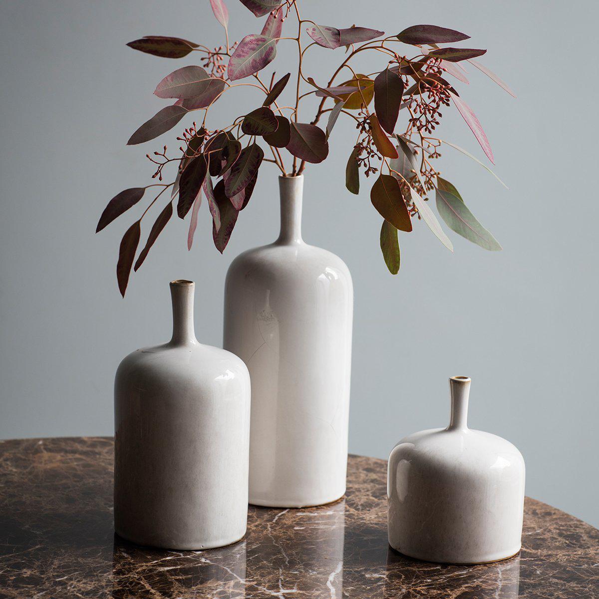Gallery Direct Vormark Set of 3 Ornamental Vases in Natural