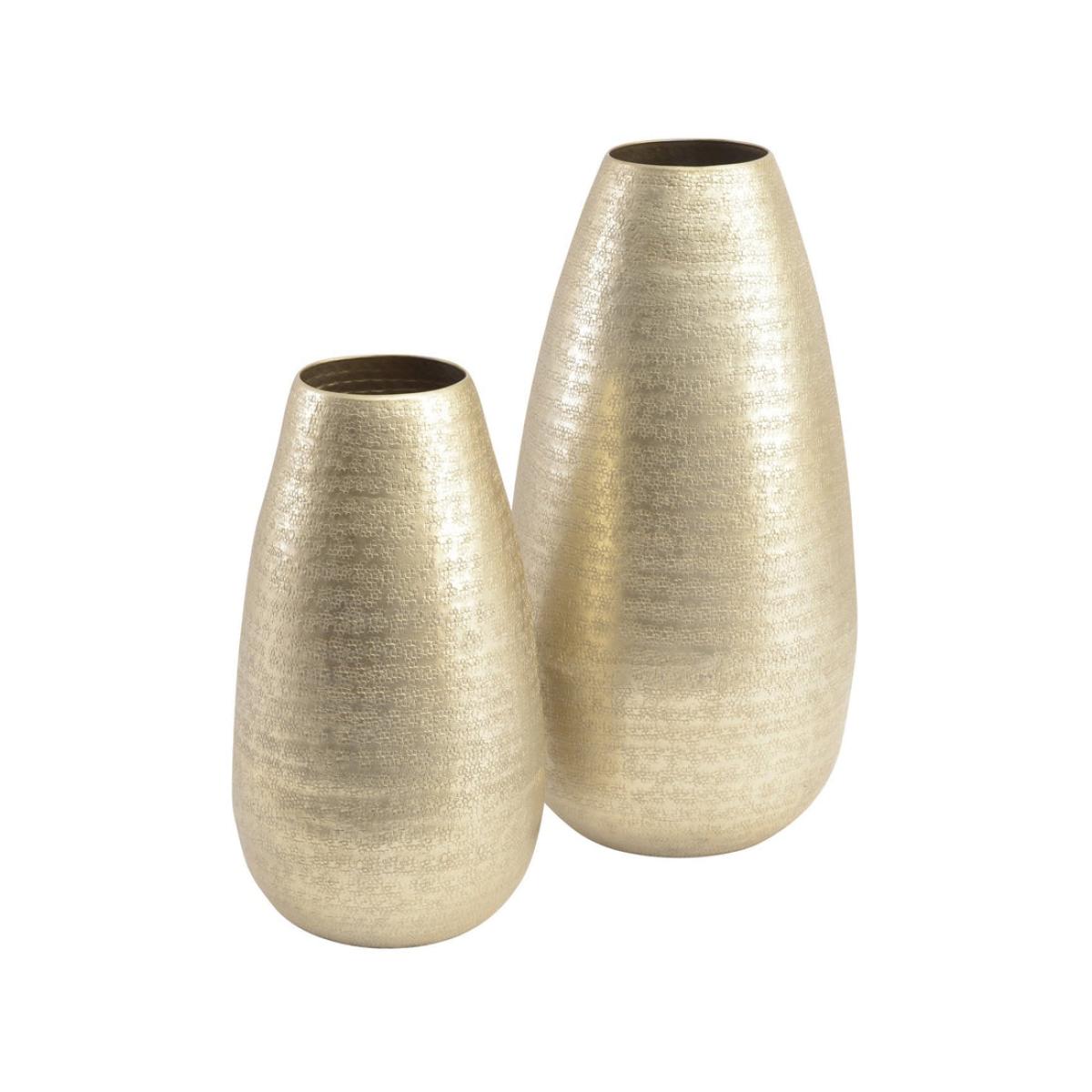 Libra Amaya Aluminium Small Vase Champagne Textured – image 2