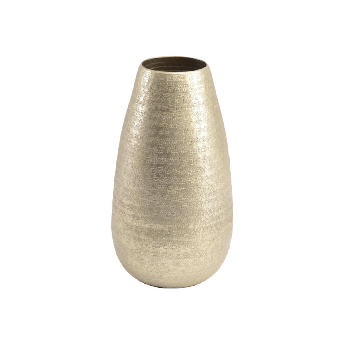 Libra Amaya Aluminium Small Vase Champagne Textured – image 1