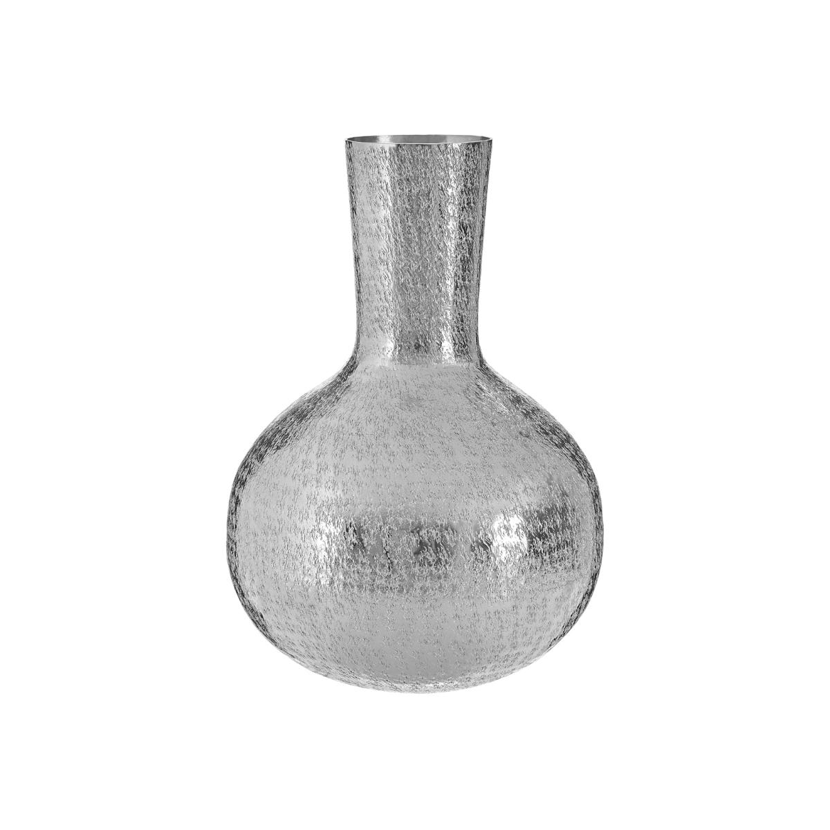 Olivia's Saira Bottle Vase Hammer Silver Effect