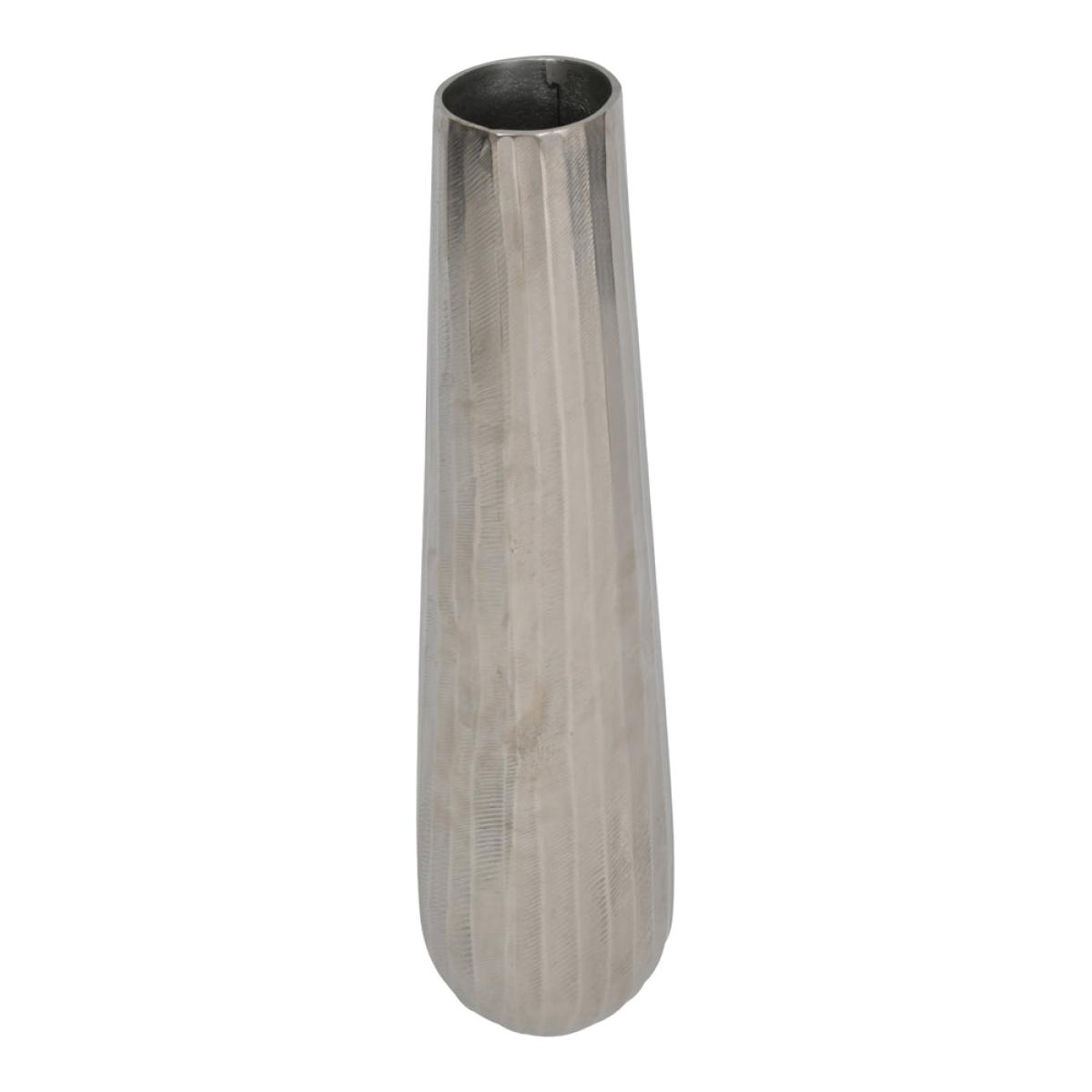 Libra Iconic Ripples Silver Aluminium Tapered Vase 70 cm – image 2