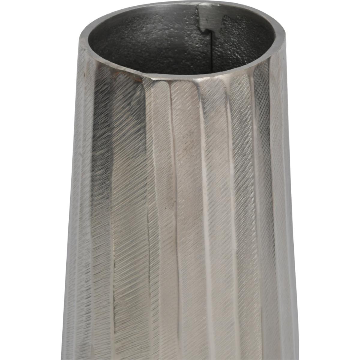 Libra Iconic Ripples Silver Aluminium Tapered Vase 70 cm – image 3
