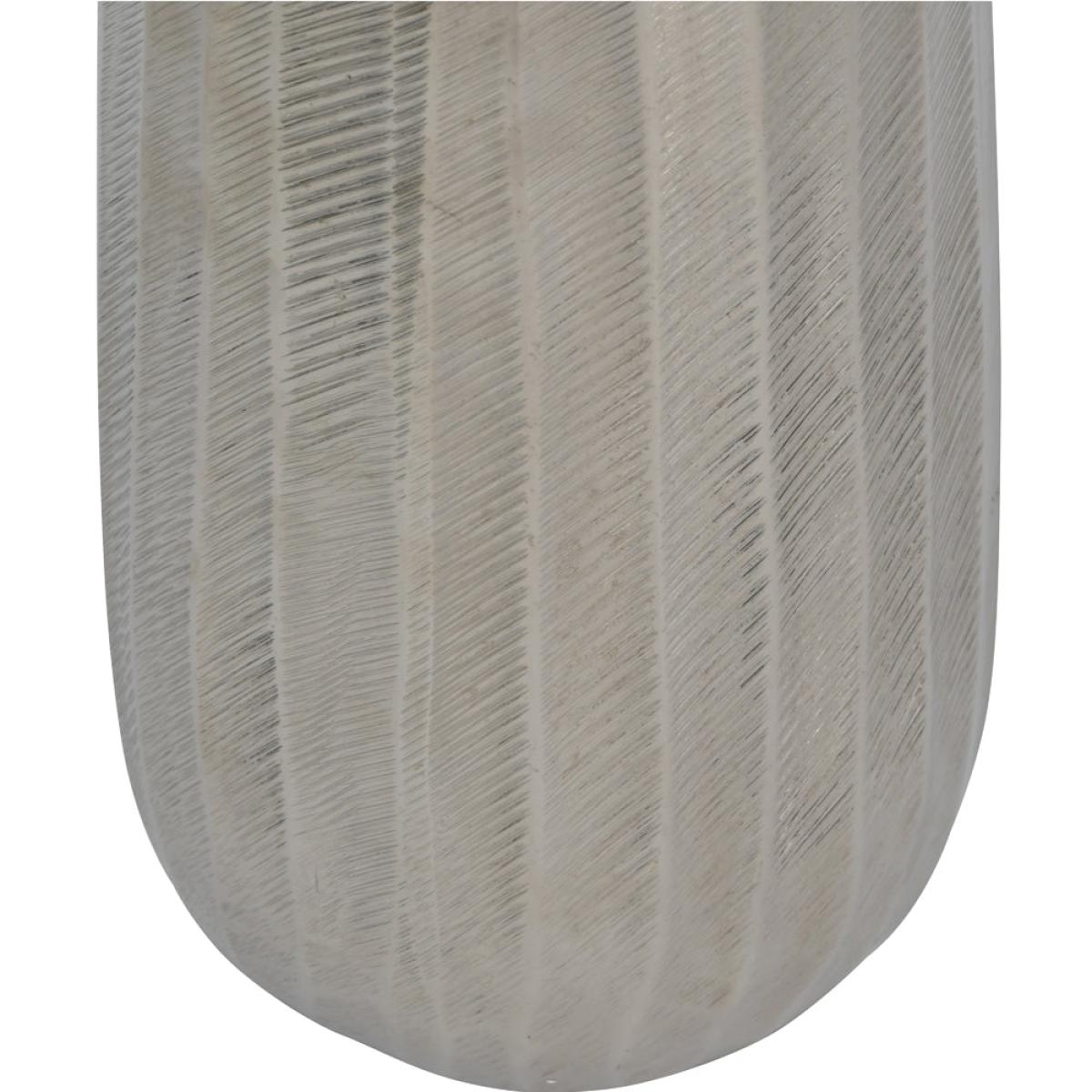Libra Iconic Ripples Silver Aluminium Tapered Vase 70 cm – image 4