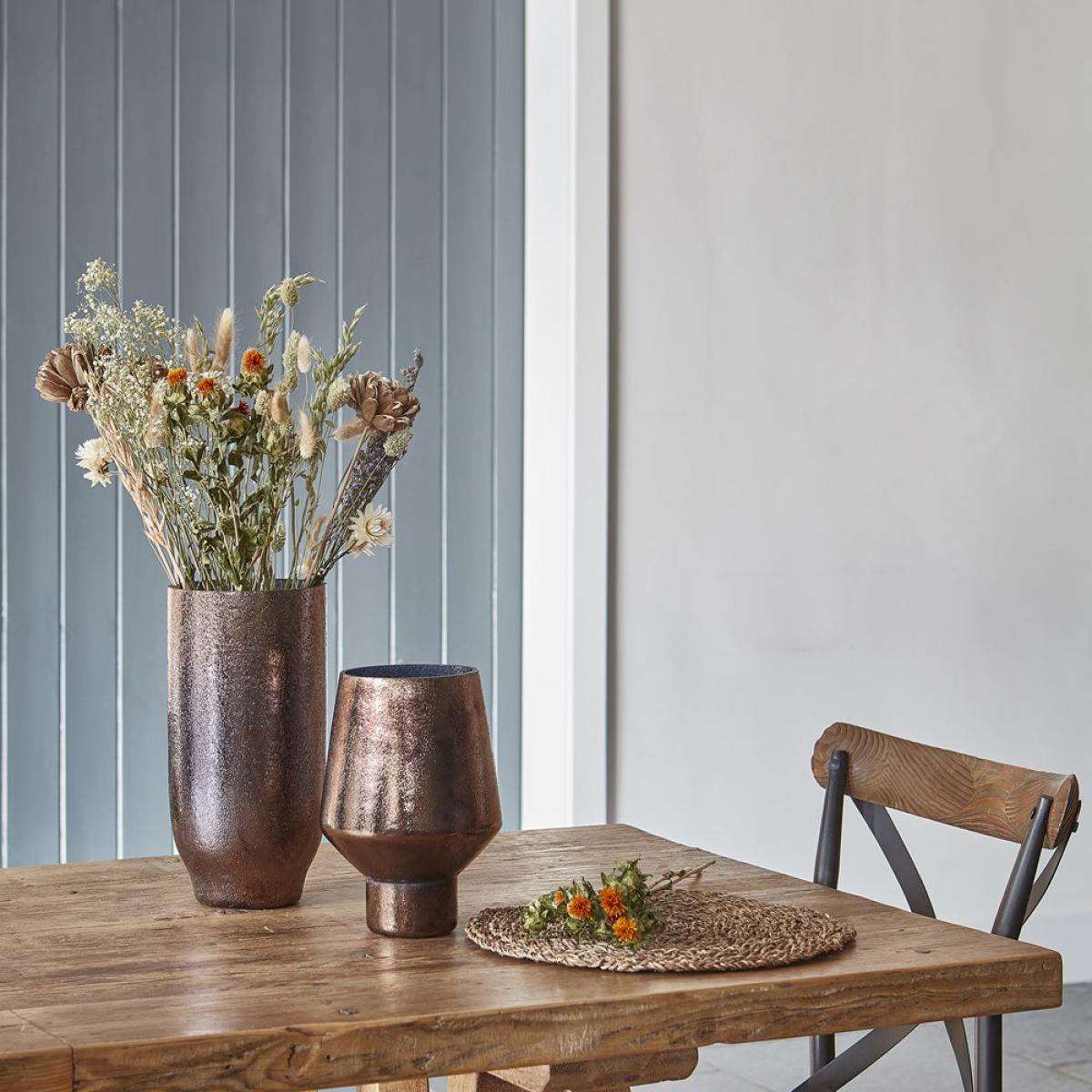 Ivyline Opulent Tall Curved Vase in Metallic Bronze – image 3