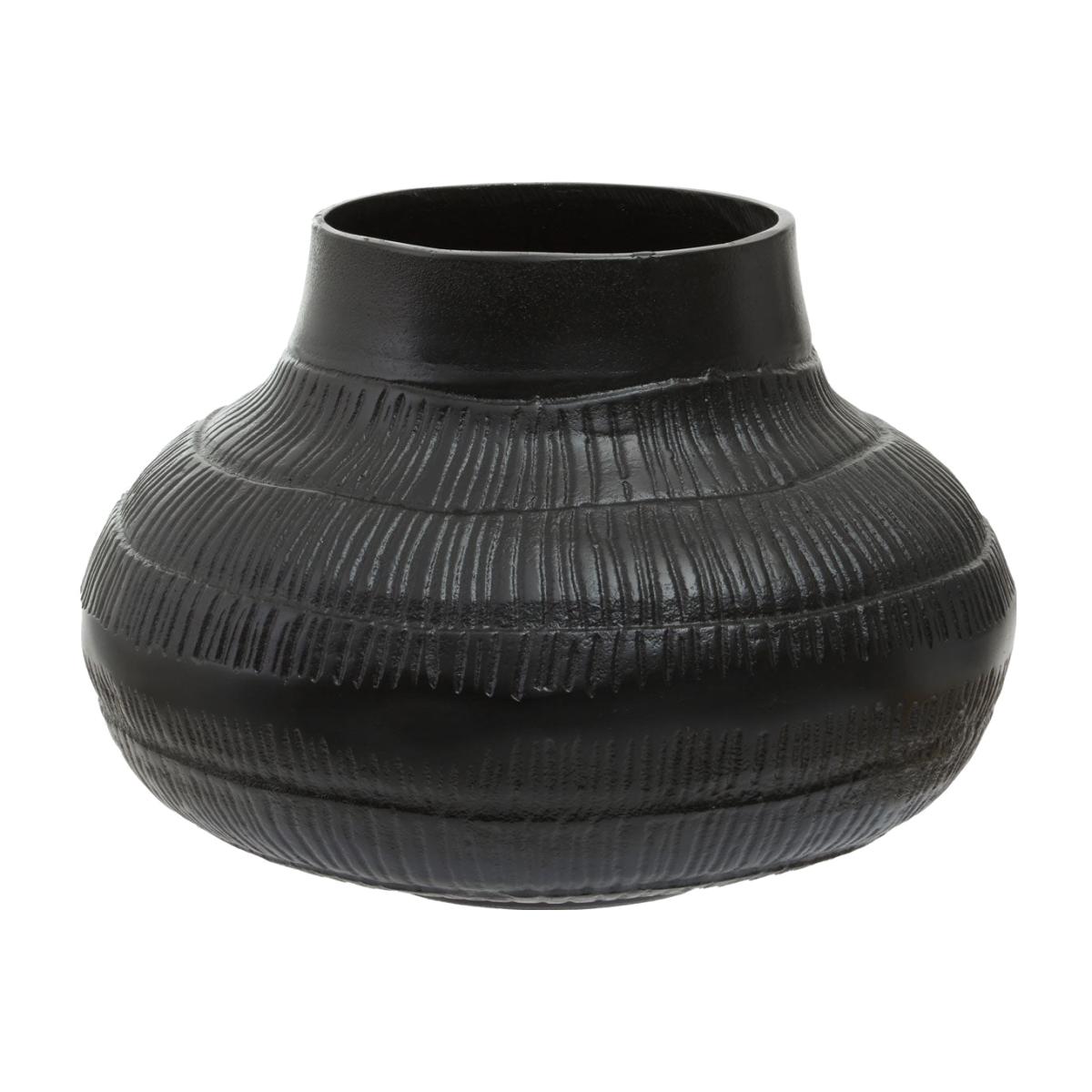 Olivia's Decima Small Rough Vase in Black