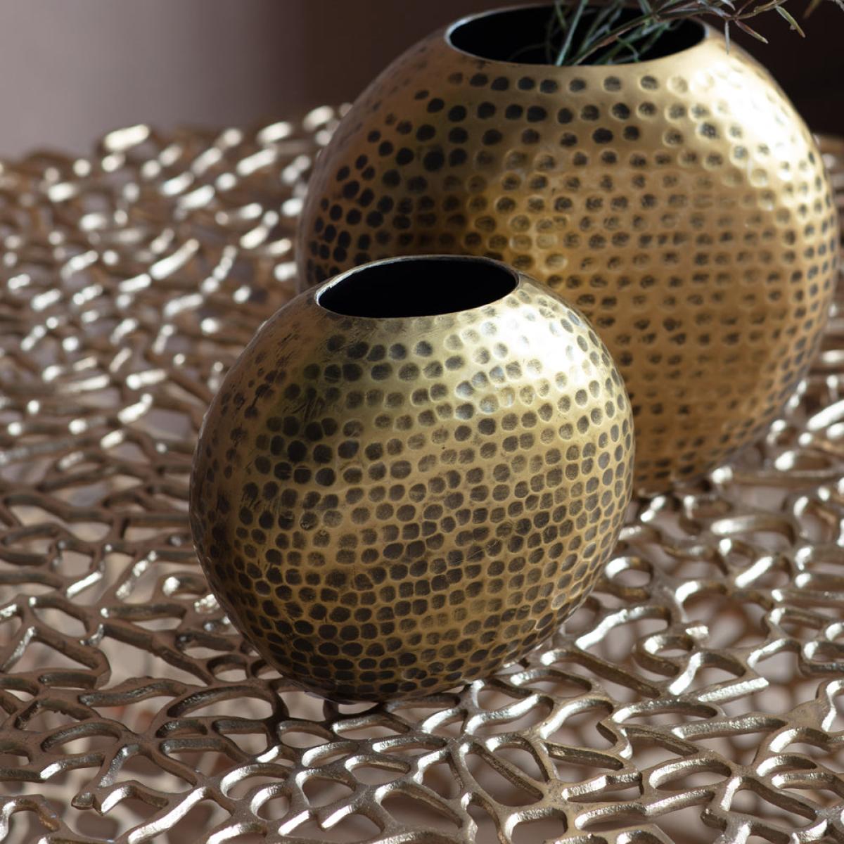 Gallery Interiors Small Juliana Vase in Antique Brass | Outlet – image 3